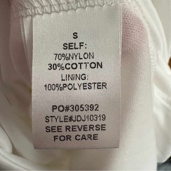 Promesa White Off The Shoulder Floral Lace Dress NWT Small Wedding Boho Formal - Picture 14 of 15